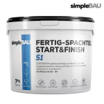 FERTIG-SPACHTEL START&FINISH S1 7KG + TIEFENGRUND 1L spachtelmasse, fertigspachtel weiß innen, spachtelmasse weiß, spachtelmasse weiß innen, gips, reparaturspachtel